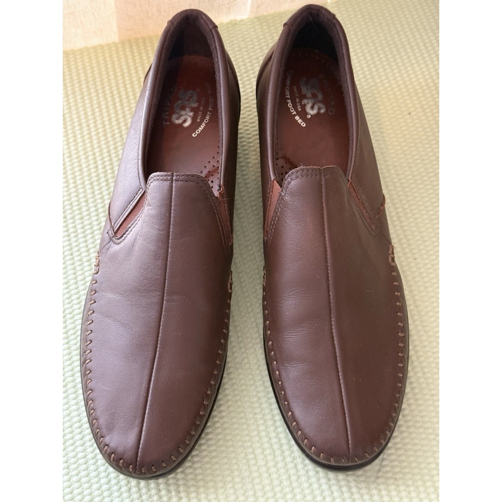 SAS Tripad Brown Leather Loafer Slip On Comfort Casual Women's US 9.5 S
